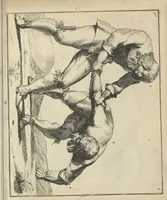 Picture 37 of 74 from Der Künstliche Ringer : oder dess Weyland Wolgeübeten und Berühmten Ring-Meisters Niclaus Petters Kurtze, jedoch Klare Unterweisung und Anleitung zu der Fürtrefflichen Ringe-Kunst: Daraus zulehrnen, evie man sich bey allerhand vorfallenden Schlägereyen fürsichtig beschützen, alle unredliche Anfälle ... abkehren, und seinem bosshafften Ansprenger Kunstgeschicklich begegnen könne (1674), leaf 96