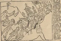 An illustration from Le roman de Fierabras (1489)