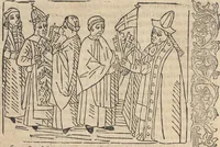 An illustration from Le roman de Fierabras (1489)
