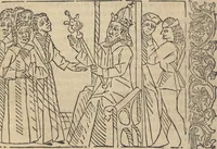 An illustration from Le roman de Fierabras (1489)