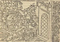 An illustration from Le roman de Fierabras (1489)