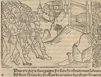An illustration from Le roman de Fierabras (1489)