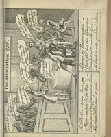 An illustration from England's remembrancer: or, A humorous, sarcastical, and political collection of characters and caricaturas : containing, an account of men famous and infamous... in short, of every thing that engaged the public attention during 1756 and 1757. In copper-plates. To which is prefixed, a key, explanatory of the nature and design of each, by the great masters themselves (1758)