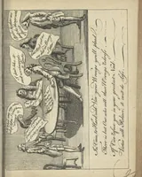 Picture 37 of 67 from England's remembrancer: or, A humorous, sarcastical, and political collection of characters and caricaturas : containing, an account of men famous and infamous... in short, of every thing that engaged the public attention during 1756 and 1757. In copper-plates. To which is prefixed, a key, explanatory of the nature and design of each, by the great masters themselves (1758), leaf 112