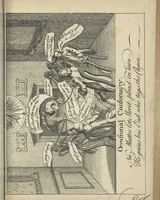 An illustration from England's remembrancer: or, A humorous, sarcastical, and political collection of characters and caricaturas : containing, an account of men famous and infamous... in short, of every thing that engaged the public attention during 1756 and 1757. In copper-plates. To which is prefixed, a key, explanatory of the nature and design of each, by the great masters themselves (1758)