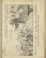 Picture 45 of 67 from England's remembrancer: or, A humorous, sarcastical, and political collection of characters and caricaturas : containing, an account of men famous and infamous... in short, of every thing that engaged the public attention during 1756 and 1757. In copper-plates. To which is prefixed, a key, explanatory of the nature and design of each, by the great masters themselves (1758), leaf 132