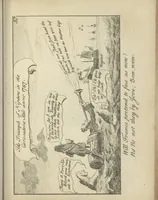 An illustration from England's remembrancer: or, A humorous, sarcastical, and political collection of characters and caricaturas : containing, an account of men famous and infamous... in short, of every thing that engaged the public attention during 1756 and 1757. In copper-plates. To which is prefixed, a key, explanatory of the nature and design of each, by the great masters themselves (1758)