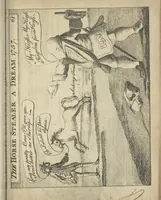 Picture 55 of 67 from England's remembrancer: or, A humorous, sarcastical, and political collection of characters and caricaturas : containing, an account of men famous and infamous... in short, of every thing that engaged the public attention during 1756 and 1757. In copper-plates. To which is prefixed, a key, explanatory of the nature and design of each, by the great masters themselves (1758), leaf 154