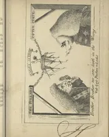 An illustration from England's remembrancer: or, A humorous, sarcastical, and political collection of characters and caricaturas : containing, an account of men famous and infamous... in short, of every thing that engaged the public attention during 1756 and 1757. In copper-plates. To which is prefixed, a key, explanatory of the nature and design of each, by the great masters themselves (1758)