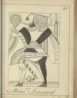 Picture 15 of 67 from England's remembrancer: or, A humorous, sarcastical, and political collection of characters and caricaturas : containing, an account of men famous and infamous... in short, of every thing that engaged the public attention during 1756 and 1757. In copper-plates. To which is prefixed, a key, explanatory of the nature and design of each, by the great masters themselves (1758), leaf 62