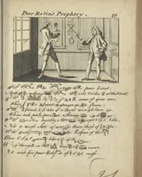 Picture 19 of 67 from England's remembrancer: or, A humorous, sarcastical, and political collection of characters and caricaturas : containing, an account of men famous and infamous... in short, of every thing that engaged the public attention during 1756 and 1757. In copper-plates. To which is prefixed, a key, explanatory of the nature and design of each, by the great masters themselves (1758), leaf 70