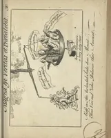 An illustration from England's remembrancer: or, A humorous, sarcastical, and political collection of characters and caricaturas : containing, an account of men famous and infamous... in short, of every thing that engaged the public attention during 1756 and 1757. In copper-plates. To which is prefixed, a key, explanatory of the nature and design of each, by the great masters themselves (1758)
