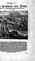 Picture 24 of 29 from Zehender Theil Americae darinnen zubefinden: Erstlich, Zwo Schiffarten Herrn Americi Vesputii vnter König Ferninando in Castilien vollbracht. Zum andern: Ein gründlicher Bericht von dem jetzigen Zustand der Landschafft Virginien ... Beneben einer Heyrath dess Königs Powhatans in Virginien Tochter, mit einem vornemmen Englischen, (1618), leaf 86