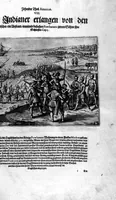 Picture 25 of 29 from Zehender Theil Americae darinnen zubefinden: Erstlich, Zwo Schiffarten Herrn Americi Vesputii vnter König Ferninando in Castilien vollbracht. Zum andern: Ein gründlicher Bericht von dem jetzigen Zustand der Landschafft Virginien ... Beneben einer Heyrath dess Königs Powhatans in Virginien Tochter, mit einem vornemmen Englischen, (1618), leaf 87