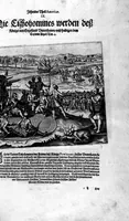 Picture 26 of 29 from Zehender Theil Americae darinnen zubefinden: Erstlich, Zwo Schiffarten Herrn Americi Vesputii vnter König Ferninando in Castilien vollbracht. Zum andern: Ein gründlicher Bericht von dem jetzigen Zustand der Landschafft Virginien ... Beneben einer Heyrath dess Königs Powhatans in Virginien Tochter, mit einem vornemmen Englischen, (1618), leaf 88