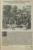 Picture 19 of 42 from Americae pars sexta, sive, Historiae ab Hieronymo Be[n]zono Mediolane[n]se scriptae, sectio tertia, res no[n] minus nobiles & admiratione plenas continens, quàm praecedentes duae : in hac enim reperies, qua ratione Hispani opule[n]tissimas illas Peruäni regni provincias occuparint, capto Rege Atabaliba, dei[n]de orta inter ipsos Hispanos in eo regno civilia bella : additus est brevis de Fortunatis insulis co[m]mentariolus in duo capita distinctus : item additiones ad singula capita historiam illustrantes : accessit Peruäni regni chorographica tabula (1596), leaf 130