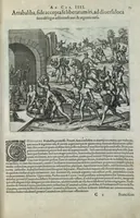 Picture 24 of 42 from Americae pars sexta, sive, Historiae ab Hieronymo Be[n]zono Mediolane[n]se scriptae, sectio tertia, res no[n] minus nobiles & admiratione plenas continens, quàm praecedentes duae : in hac enim reperies, qua ratione Hispani opule[n]tissimas illas Peruäni regni provincias occuparint, capto Rege Atabaliba, dei[n]de orta inter ipsos Hispanos in eo regno civilia bella : additus est brevis de Fortunatis insulis co[m]mentariolus in duo capita distinctus : item additiones ad singula capita historiam illustrantes : accessit Peruäni regni chorographica tabula (1596), leaf 140