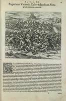 Picture 30 of 42 from Americae pars sexta, sive, Historiae ab Hieronymo Be[n]zono Mediolane[n]se scriptae, sectio tertia, res no[n] minus nobiles & admiratione plenas continens, quàm praecedentes duae : in hac enim reperies, qua ratione Hispani opule[n]tissimas illas Peruäni regni provincias occuparint, capto Rege Atabaliba, dei[n]de orta inter ipsos Hispanos in eo regno civilia bella : additus est brevis de Fortunatis insulis co[m]mentariolus in duo capita distinctus : item additiones ad singula capita historiam illustrantes : accessit Peruäni regni chorographica tabula (1596), leaf 152