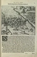 Picture 39 of 42 from Americae pars sexta, sive, Historiae ab Hieronymo Be[n]zono Mediolane[n]se scriptae, sectio tertia, res no[n] minus nobiles & admiratione plenas continens, quàm praecedentes duae : in hac enim reperies, qua ratione Hispani opule[n]tissimas illas Peruäni regni provincias occuparint, capto Rege Atabaliba, dei[n]de orta inter ipsos Hispanos in eo regno civilia bella : additus est brevis de Fortunatis insulis co[m]mentariolus in duo capita distinctus : item additiones ad singula capita historiam illustrantes : accessit Peruäni regni chorographica tabula (1596), leaf 170