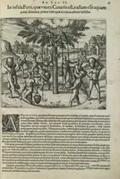 Picture 42 of 42 from Americae pars sexta, sive, Historiae ab Hieronymo Be[n]zono Mediolane[n]se scriptae, sectio tertia, res no[n] minus nobiles & admiratione plenas continens, quàm praecedentes duae : in hac enim reperies, qua ratione Hispani opule[n]tissimas illas Peruäni regni provincias occuparint, capto Rege Atabaliba, dei[n]de orta inter ipsos Hispanos in eo regno civilia bella : additus est brevis de Fortunatis insulis co[m]mentariolus in duo capita distinctus : item additiones ad singula capita historiam illustrantes : accessit Peruäni regni chorographica tabula (1596), leaf 176