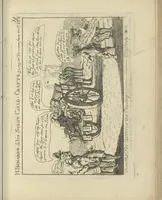 An illustration from A political and satirical history of the years 1756, 1757, 1758, 1759, 1760, 1761, and 1762. : In a series of 112 humourous and entertaining prints. Contraining all the most remarkable transactions, characters and caricatures of those memorable years. To which is annexed, an explanatory account or key to every print (1762)