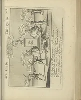 An illustration from A political and satirical history of the years 1756, 1757, 1758, 1759, 1760, 1761, and 1762. : In a series of 112 humourous and entertaining prints. Contraining all the most remarkable transactions, characters and caricatures of those memorable years. To which is annexed, an explanatory account or key to every print (1762)