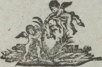 An illustration from Dli︠a︡ maloli︠e︡tnikh di︠e︡teĭ nachinai︠u︡shchikh obuchatʹsi︠a︡ rossīĭskomu chtenīi︠u︡ Azbuka, ili, pervonachalʹnyĭ urok, rukovodstvui︠u︡shchīĭ ikh legchaĭshim sposobom k chtenīi︠u︡ knig (1813)