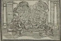 An illustration from Dli︠a︡ maloli︠e︡tnikh di︠e︡teĭ nachinai︠u︡shchikh obuchatʹsi︠a︡ rossīĭskomu chtenīi︠u︡ Azbuka, ili, pervonachalʹnyĭ urok, rukovodstvui︠u︡shchīĭ ikh legchaĭshim sposobom k chtenīi︠u︡ knig (1813)