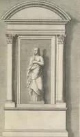 An illustration from Parallele de l'architectvre antiqve et de la moderne : avec vn recveil des dix principavx avthevrs qui ont écrit des cinq ordres ; sçauoir Palladio et Scamozzi, Serlio et Vignola, D. Barbaro et Cataneo, L.B. Alberti et Viola, Bvllant et De Lorme, comparez entre eux. Les trois ordres Grecs, le Doriqve, l'Ioniqve & le Corinthien, font la premiere partie de ce Traitté: Et les deux Latins, le Toscan & le Composite, en font la derniere (1650)