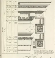 Picture 69 of 124 from Parallele de l'architectvre antiqve et de la moderne : avec vn recveil des dix principavx avthevrs qui ont écrit des cinq ordres ; sçauoir Palladio et Scamozzi, Serlio et Vignola, D. Barbaro et Cataneo, L.B. Alberti et Viola, Bvllant et De Lorme, comparez entre eux. Les trois ordres Grecs, le Doriqve, l'Ioniqve & le Corinthien, font la premiere partie de ce Traitté: Et les deux Latins, le Toscan & le Composite, en font la derniere (1650), leaf 180