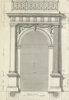 An illustration from Parallele de l'architectvre antiqve et de la moderne : avec vn recveil des dix principavx avthevrs qui ont écrit des cinq ordres ; sçauoir Palladio et Scamozzi, Serlio et Vignola, D. Barbaro et Cataneo, L.B. Alberti et Viola, Bvllant et De Lorme, comparez entre eux. Les trois ordres Grecs, le Doriqve, l'Ioniqve & le Corinthien, font la premiere partie de ce Traitté: Et les deux Latins, le Toscan & le Composite, en font la derniere (1650)