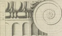 An illustration from Parallele de l'architectvre antiqve et de la moderne : avec vn recveil des dix principavx avthevrs qui ont écrit des cinq ordres ; sçauoir Palladio et Scamozzi, Serlio et Vignola, D. Barbaro et Cataneo, L.B. Alberti et Viola, Bvllant et De Lorme, comparez entre eux. Les trois ordres Grecs, le Doriqve, l'Ioniqve & le Corinthien, font la premiere partie de ce Traitté: Et les deux Latins, le Toscan & le Composite, en font la derniere (1650)