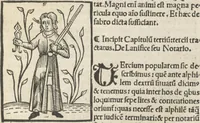 An illustration from Tractatus de scachis mistice interpretatus de moribus per singulos hominu[m] status (1505)