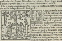 An illustration from Leggenda di Marta e Maddalena (1494)