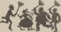 Picture 9 of 26 from Gilbert's book of pantomimes, acting charades, parlor theatricals, and tableaux ... Illustrated with numerous fine engravings, showing exactly how everything should be done (1878), leaf 30