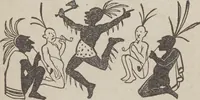 Picture 22 of 26 from Gilbert's book of pantomimes, acting charades, parlor theatricals, and tableaux ... Illustrated with numerous fine engravings, showing exactly how everything should be done (1878), leaf 66