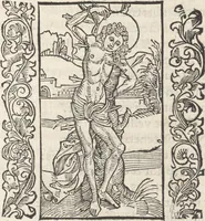 An illustration from In laude[m] gloriose Virginis Marie multoru[m]q[ue] Sanctoru[m] varij generis carmina Sebastiani Brant (1494)
