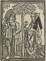 An illustration from Den spiegel van Sassen va[n] allen keyserlijken rechten (1504)