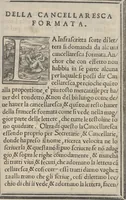 Picture 36 of 95 from Libro di M. Giouanbattista Palatino, cittadino romano, nelqual s'insegna à scriuere ogni sorte lettera, antica, et moderna, di qualunque natione, con le sue regole, et misure, et essempi : et con vn breue, et vtil discorso de le cifre (1545), leaf 52