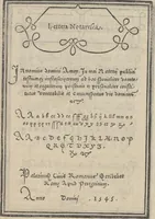 Picture 41 of 95 from Libro di M. Giouanbattista Palatino, cittadino romano, nelqual s'insegna à scriuere ogni sorte lettera, antica, et moderna, di qualunque natione, con le sue regole, et misure, et essempi : et con vn breue, et vtil discorso de le cifre (1545), leaf 58
