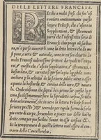 Picture 42 of 95 from Libro di M. Giouanbattista Palatino, cittadino romano, nelqual s'insegna à scriuere ogni sorte lettera, antica, et moderna, di qualunque natione, con le sue regole, et misure, et essempi : et con vn breue, et vtil discorso de le cifre (1545), leaf 60