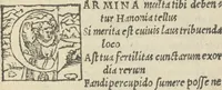 An illustration from Nic[olai] B[rontii] Car[men] ad Opt[imum] Max[imum] Fort[issimum] Invic[tissimum] et Pien[tissimum] Princ[ipem] D[omin]i Car[olum] Quin[tum] Imp[eratorum] Caes[aerem] S[emper] A[ugustem] (1541)