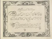 An illustration from Dell' idea dello scriuere. Intagliata per Epifanio dal Fiano l'anno 1607 (1624)