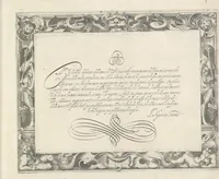An illustration from Dell' idea dello scriuere. Intagliata per Epifanio dal Fiano l'anno 1607 (1624)