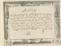 An illustration from Dell' idea dello scriuere. Intagliata per Epifanio dal Fiano l'anno 1607 (1624)