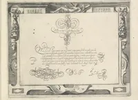 An illustration from Dell' idea dello scriuere. Intagliata per Epifanio dal Fiano l'anno 1607 (1624)