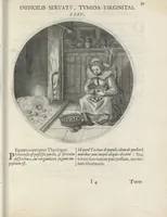 Picture 33 of 43 from Maechden-pflicht ofte ampt der ionck-vrovvven in eerbaer liefde aen-ghewesen door sinne-beelden. Officivm puellarum in castis amoribus emblemate expressum (1618), leaf 90