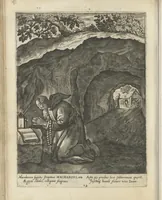An illustration from Illvstrivm anachoretarvm elogia, siue Religiosi viri mvsaevm (1625)
