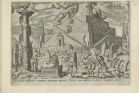 Picture 4 of 22 from Damvs tibi, benigne lector, vno libello tanqvam in specvlo exhibitas, memorabiliores Ivdaea gentis clades : vt delictorvm semper comites, ita cvm presenti, tvm posterae aetati pro exemplis fvtvras (1570), leaf 14