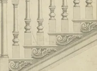 An illustration from The British architect; or, The builder's treasury of staircases : Containing, I. An easier, more intelligible, and expeditious method of drawing the five orders, than has hitherto been published ... II. Likewise stair-cases ... III. Designs of arches, doors, and windows. IV. A great variety of new and curious chimney-pieces ... V. Corbels, shields, and other beautiful decorations. VI. Several useful and necessary rules of carpentry ... The whole being illustrated with upwards of one hundred designs and examples, curiously engraved by the best hands on sixty folio copper plates (1758)
